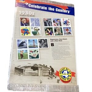 USPS Celebrate the Century 1930s Stamps Unisex OS Multicolor New Mint Sheet 1998